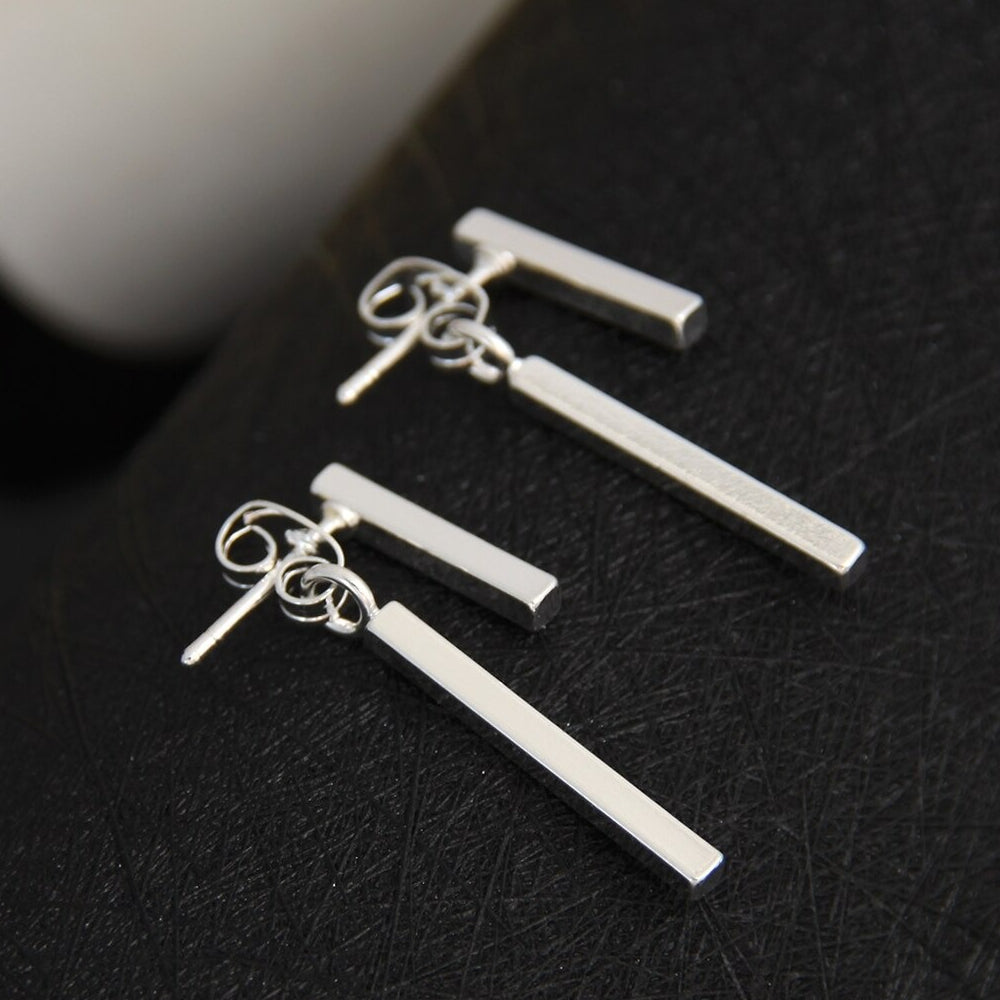 Einfache Und Minimalistische Bar Drop Modeohrringe