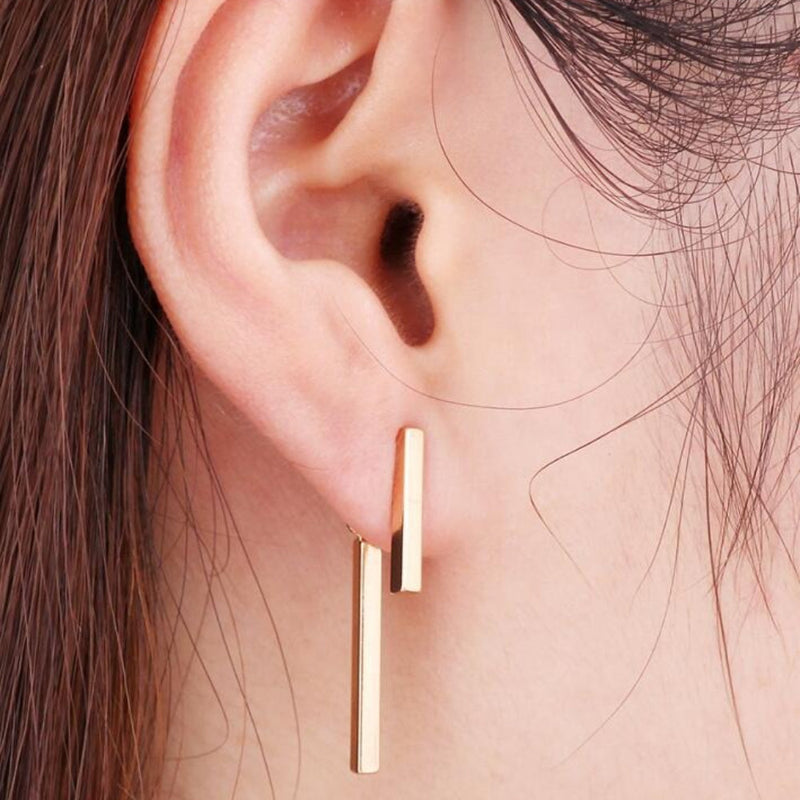 Einfache Und Minimalistische Bar Drop Modeohrringe
