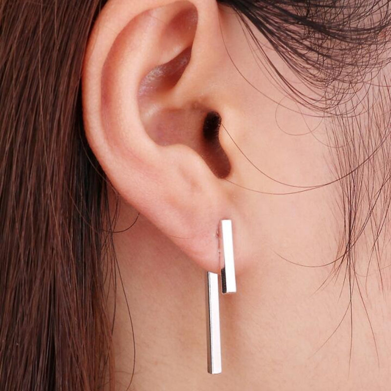 Einfache Und Minimalistische Bar Drop Modeohrringe