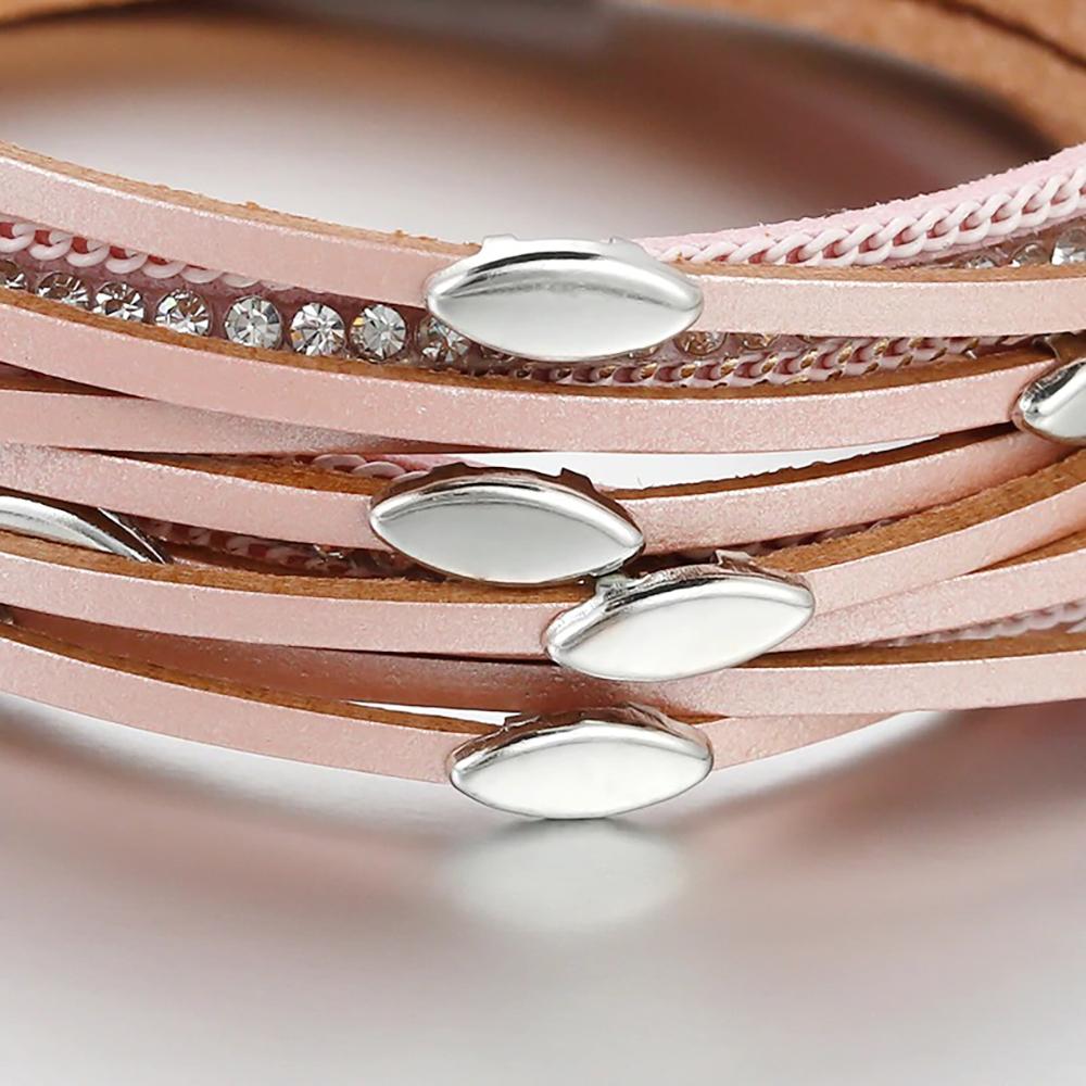 Slim Multi Layer Blattbrandarmbänder