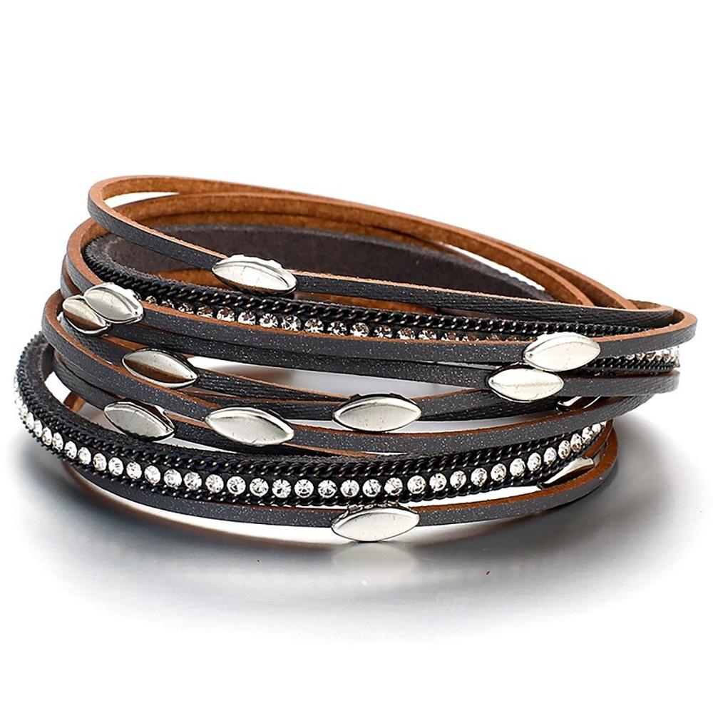 Slim Multi Layer Blattbrandarmbänder
