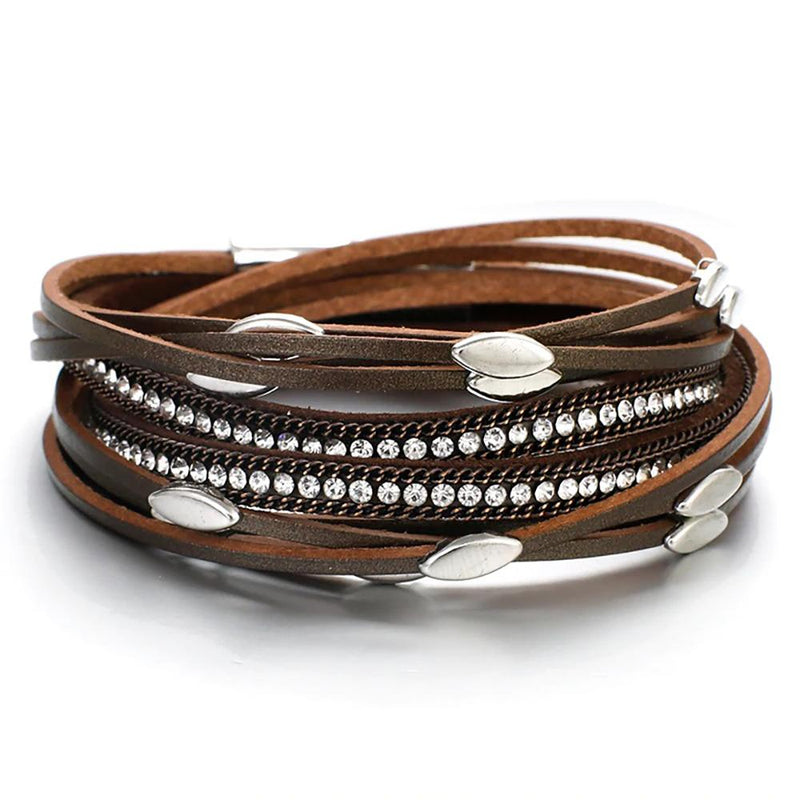 Slim Multi Layer Blattbrandarmbänder