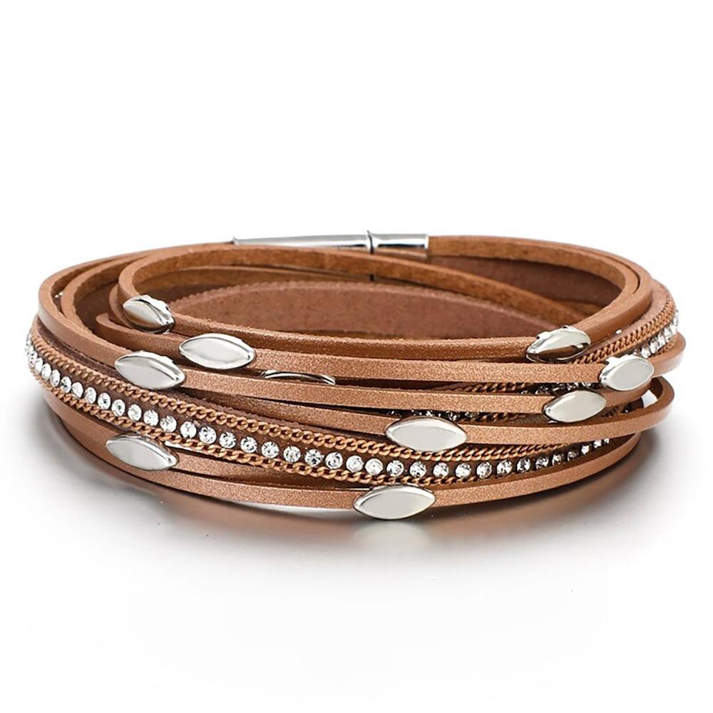 Slim Multi Layer Blattbrandarmbänder