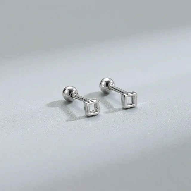 Silberplattierte Ballonhund Ohrringe für Frauen - Hypoallergene Flachrücken Ohrringe - Piercingschmuck