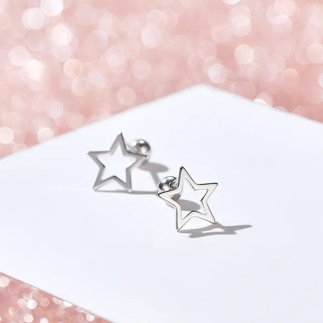 Silberplattierte Ballonhund Ohrringe für Frauen - Hypoallergene Flachrücken Ohrringe - Piercingschmuck