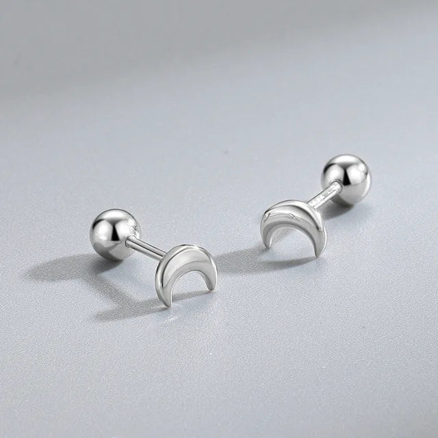 Silberplattierte Ballonhund Ohrringe für Frauen - Hypoallergene Flachrücken Ohrringe - Piercingschmuck