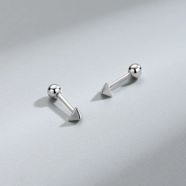 Silberplattierte Ballonhund Ohrringe für Frauen - Hypoallergene Flachrücken Ohrringe - Piercingschmuck