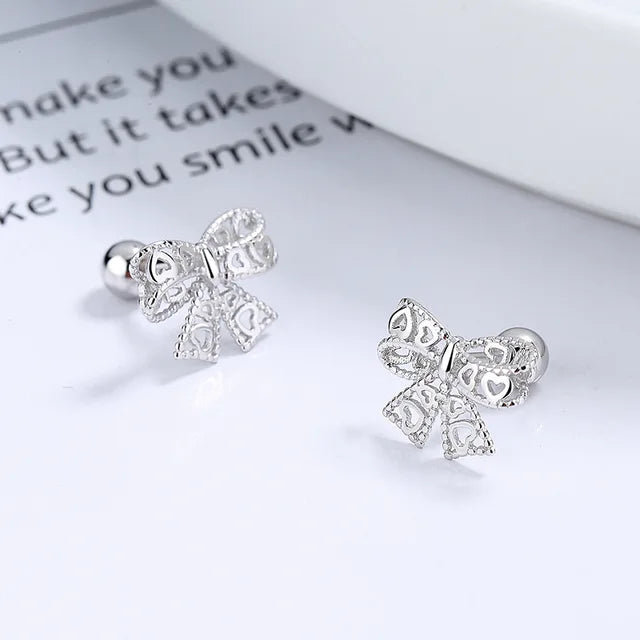 Silberplattierte Ballonhund Ohrringe für Frauen - Hypoallergene Flachrücken Ohrringe - Piercingschmuck