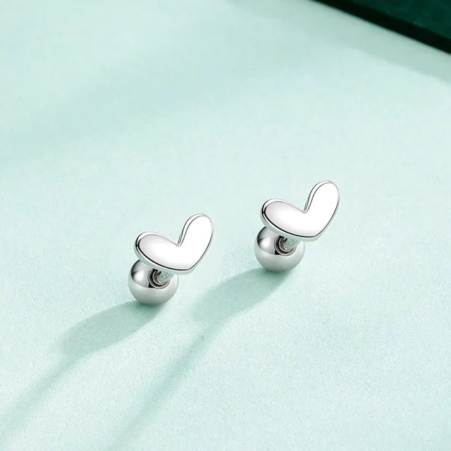 Silberplattierte Ballonhund Ohrringe für Frauen - Hypoallergene Flachrücken Ohrringe - Piercingschmuck