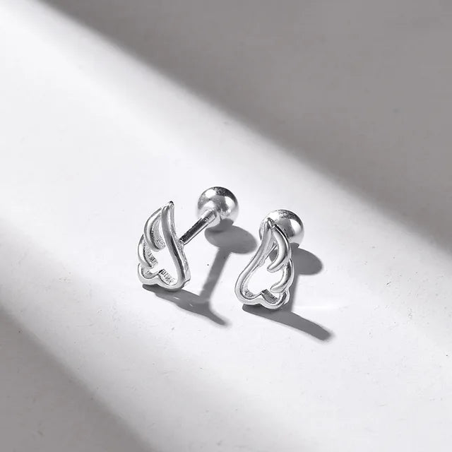 Silberplattierte Ballonhund Ohrringe für Frauen - Hypoallergene Flachrücken Ohrringe - Piercingschmuck