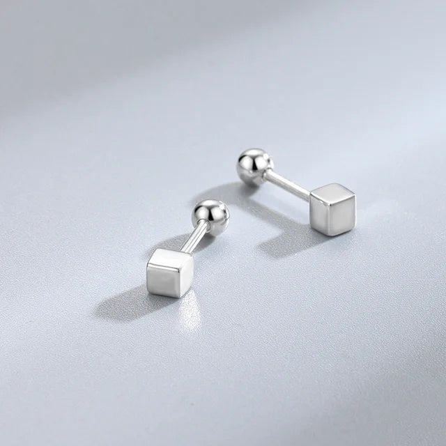 Silberplattierte Ballonhund Ohrringe für Frauen - Hypoallergene Flachrücken Ohrringe - Piercingschmuck