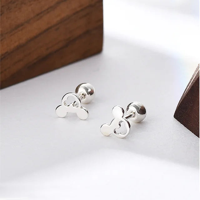 Silberplattierte Ballonhund Ohrringe für Frauen - Hypoallergene Flachrücken Ohrringe - Piercingschmuck