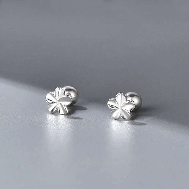 Silberplattierte Ballonhund Ohrringe für Frauen - Hypoallergene Flachrücken Ohrringe - Piercingschmuck