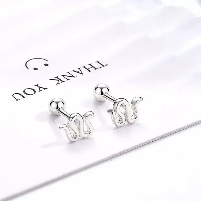 Silberplattierte Ballonhund Ohrringe für Frauen - Hypoallergene Flachrücken Ohrringe - Piercingschmuck