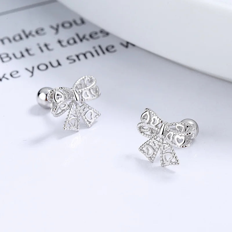 Silberplattierte Ballonhund Ohrringe für Frauen - Hypoallergene Flachrücken Ohrringe - Piercingschmuck