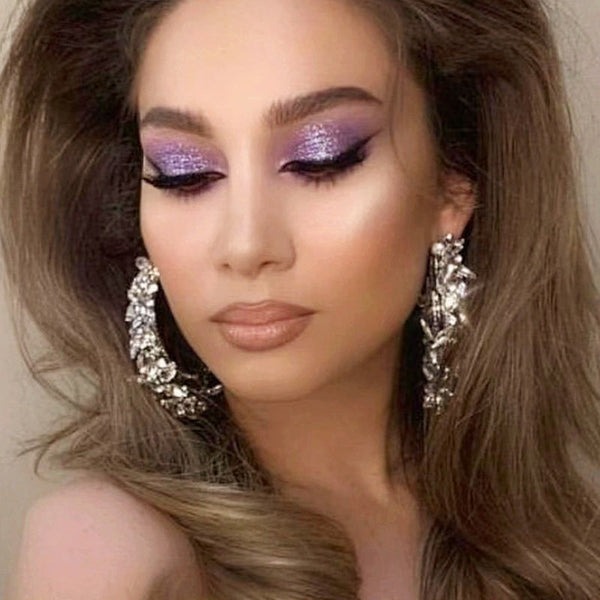 Übergroße Übergroße Trendige Strass Hoop Erklärung Ohrringe