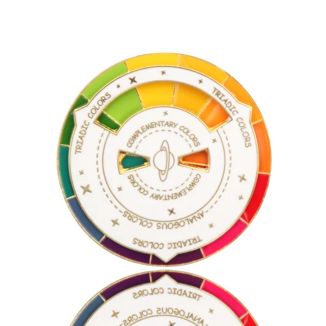 Bunte drehbare Emaille-Anstecknadeln mit Kompassmuster für Kleidung, Rucksack, Hut und Schmuck