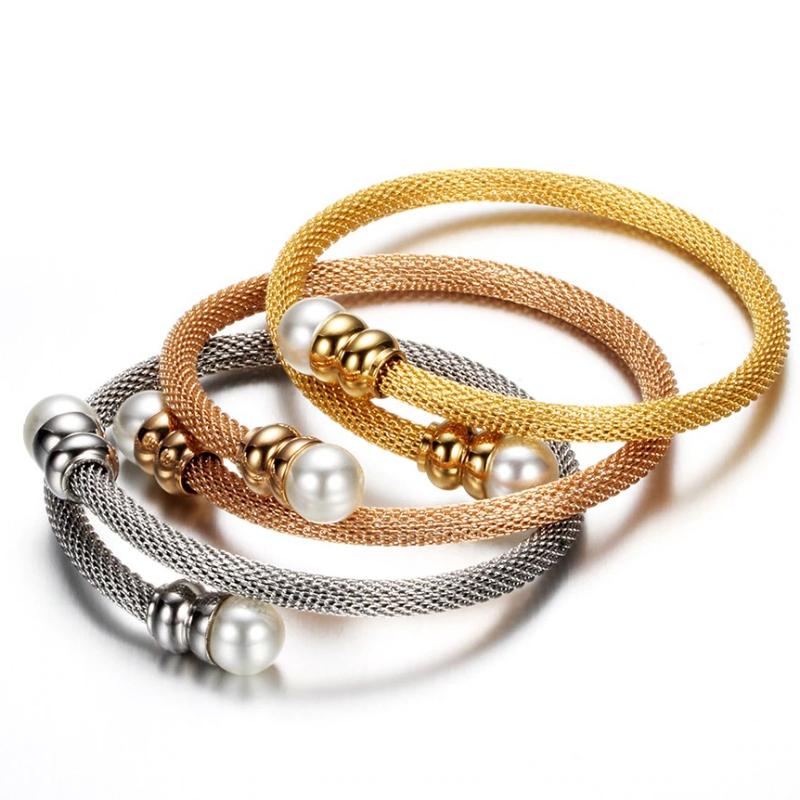 Edelstahl Kabelarmarm Mit Perlen