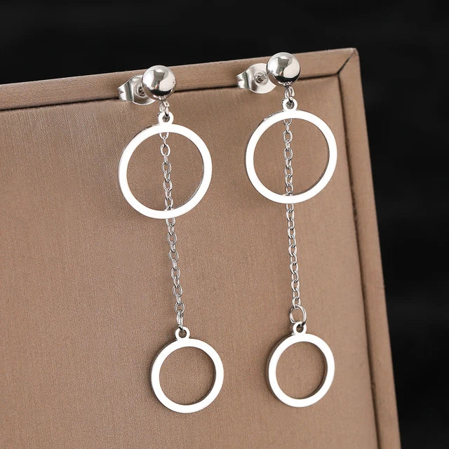 Edelstahl Ohrringe Hohle Anhänger Quasten Ohrringe Exquisite Nicht verblassende Hochwertige Ohrringe für Damen Schmuckgeschenke