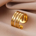 Verstellbare Edelstahlringe für Damen | Modischer Edelstahlring - Hochwertiger Edelstahlring