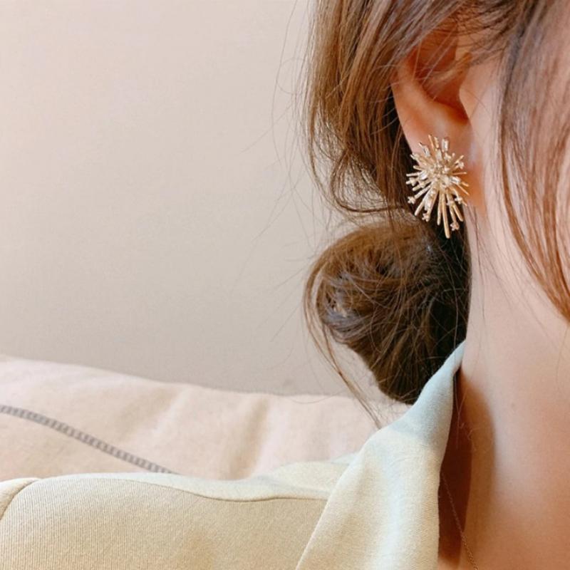 Starburst Mit Funkelnden Zirkonohrringen