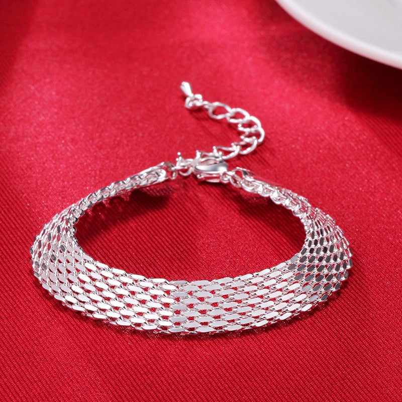 Sterling Silber Geflochtenes Armband