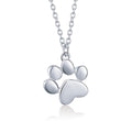 Sterling Silber Cute Dog Paw Print Anhänger Halskette