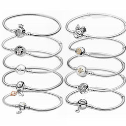Sterling Silber Schlangenkette Mit Perlenzauber Armband