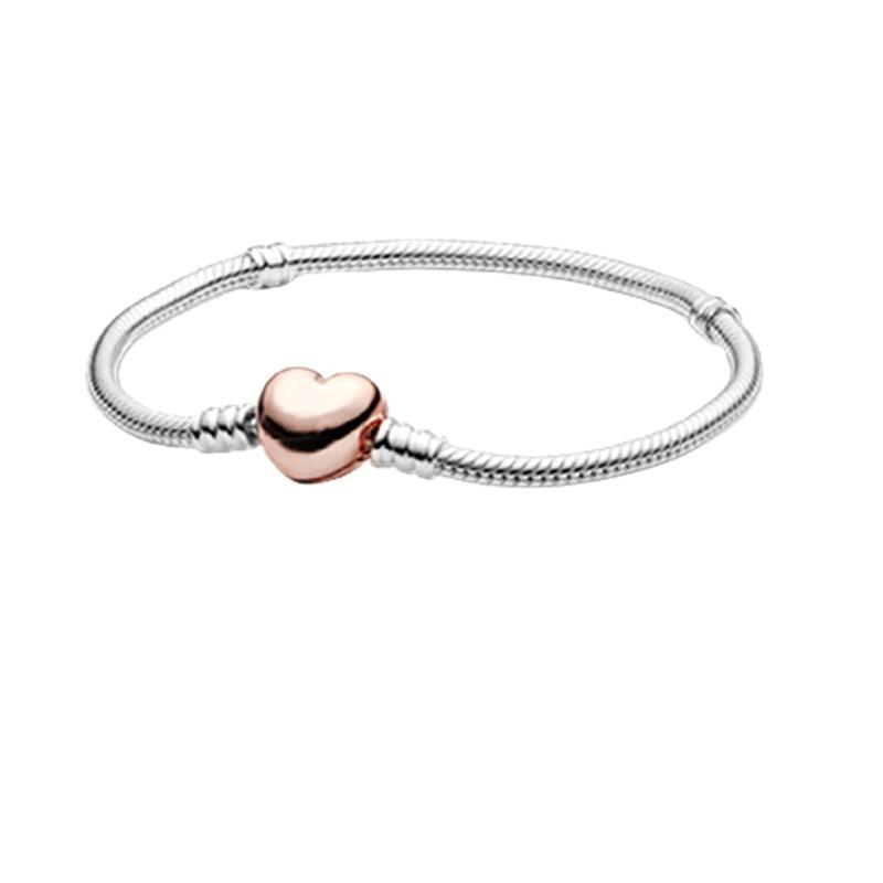 Sterling Silber Schlangenkette Mit Perlenzauber Armband