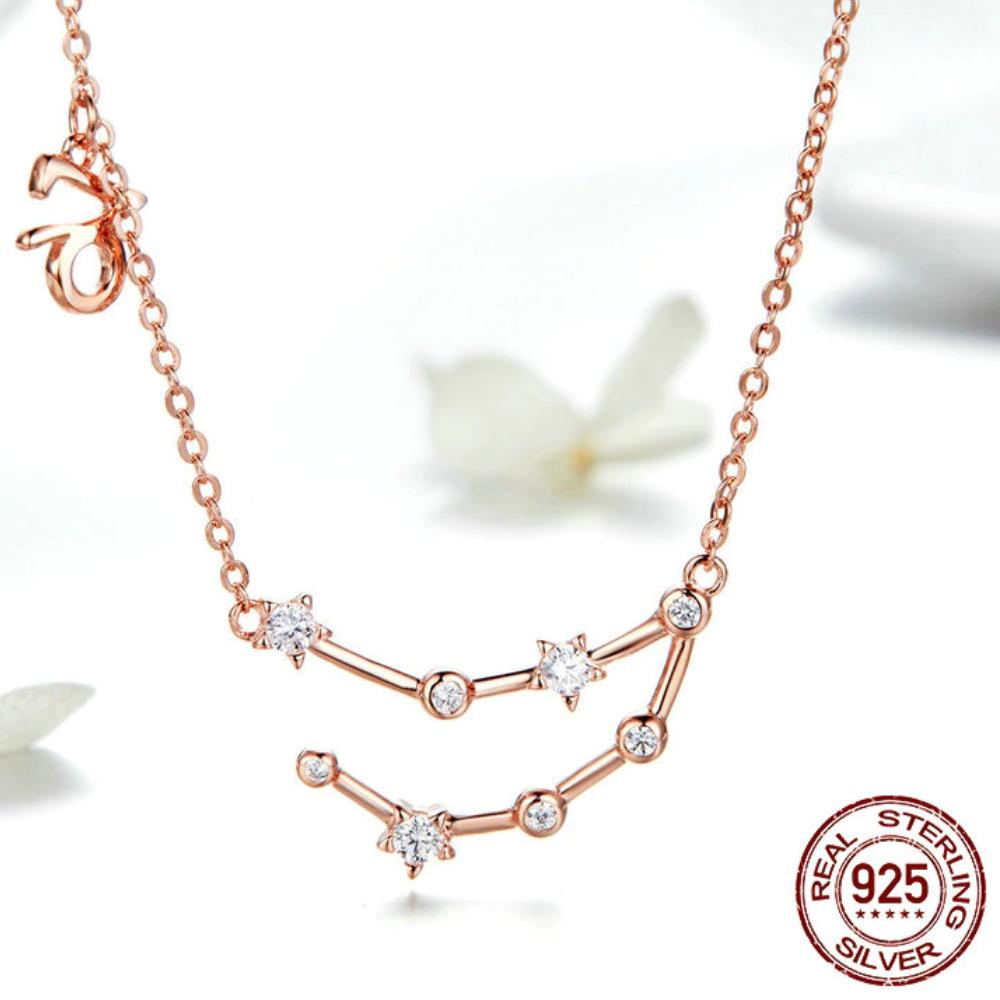 Sterlingsilber Zodiac Constellation Halskette