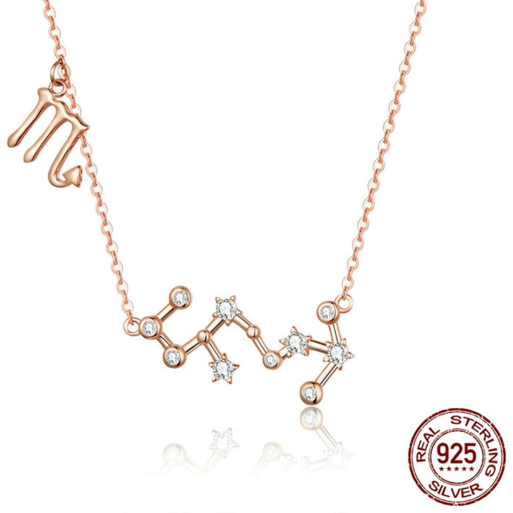 Sterlingsilber Zodiac Constellation Halskette