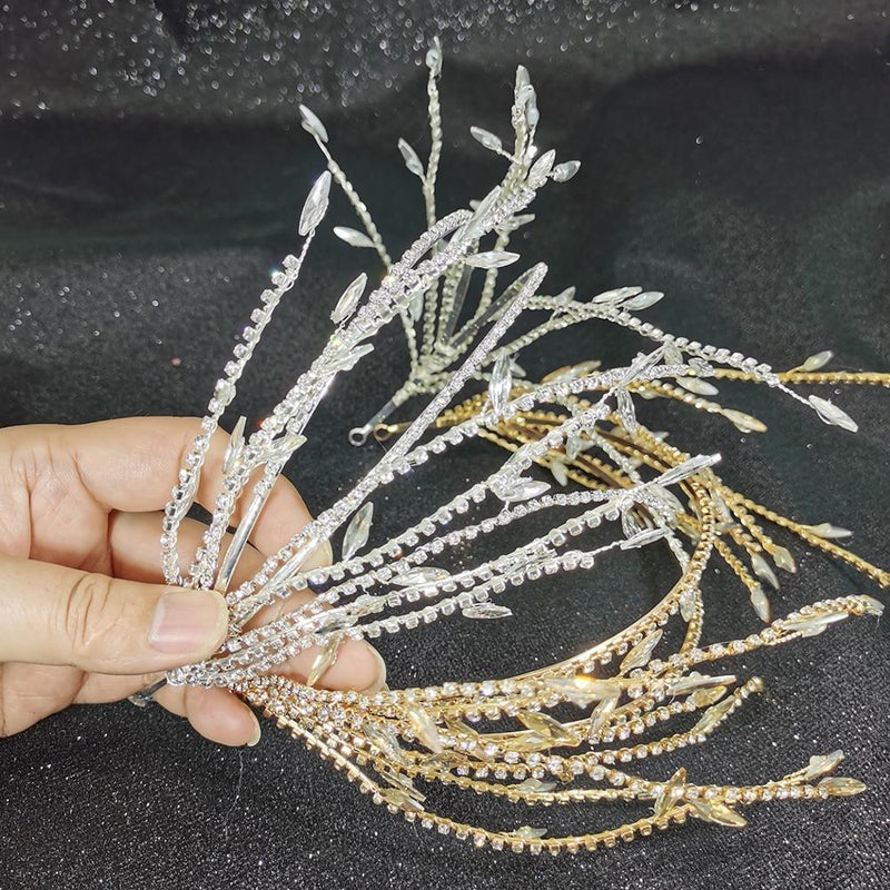Streikende Vintage Tiaras Mit Perlen Und Strasssteinen