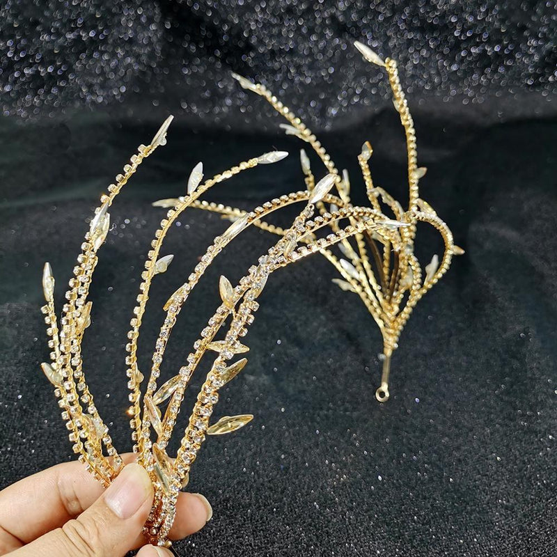 Streikende Vintage Tiaras Mit Perlen Und Strasssteinen