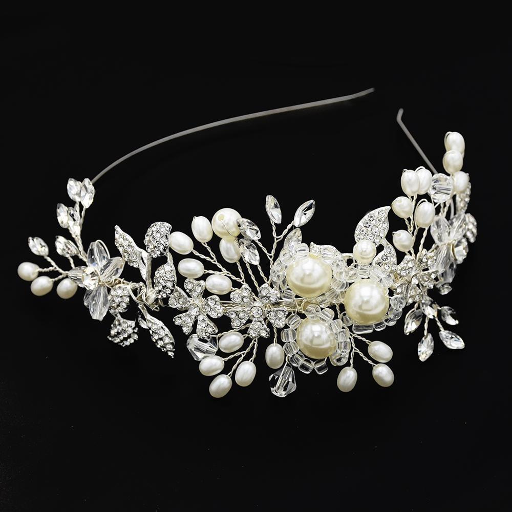 Streikende Vintage Tiaras Mit Perlen Und Strasssteinen