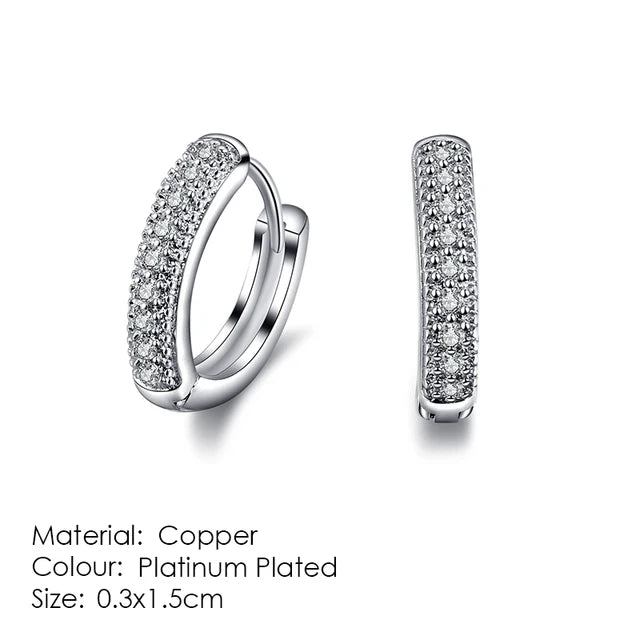 Elegante Roségold Zirkonia Ohrringe | Zirkonia Roségold Stecker Ohrringe