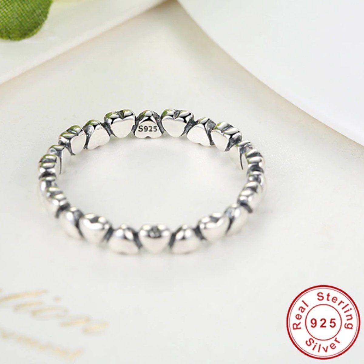 Atemberaubendes Sterlingsilber Für Immer Liebes Herzring