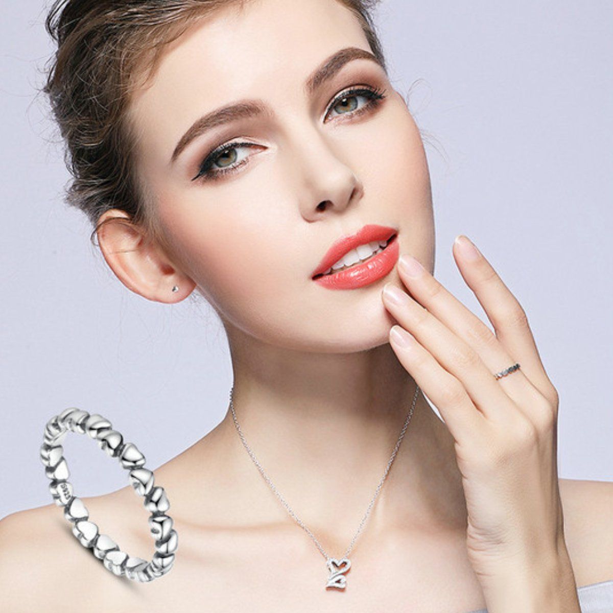 Atemberaubendes Sterlingsilber Für Immer Liebes Herzring