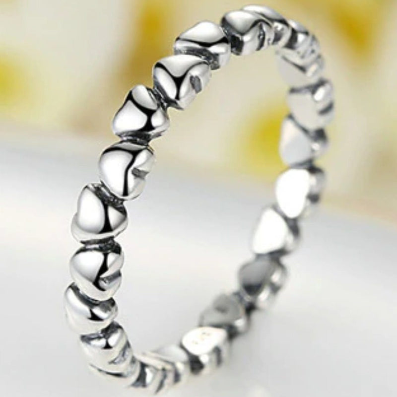 Atemberaubendes Sterlingsilber Für Immer Liebes Herzring