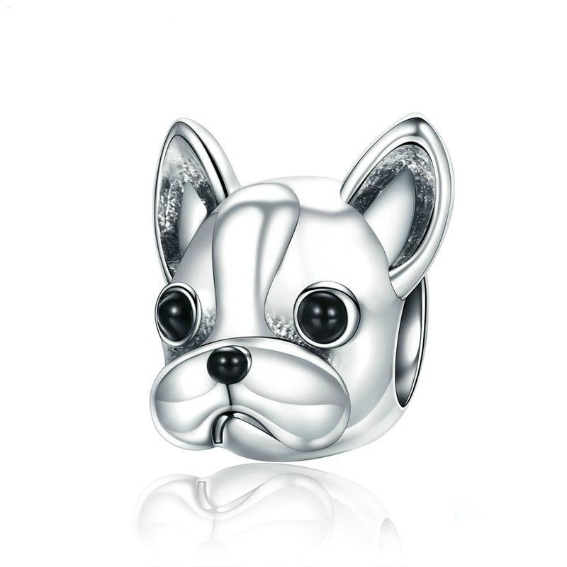 Atemberaubender Französischer Bulldoggen Charme Für Das Armband Aus Sterlingsilber
