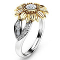 Atemberaubende Zirkonia Sonnenblume Mit Kristallring