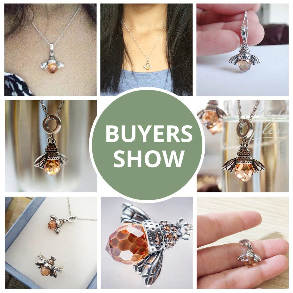 Atemberaubender Und Eleganter Bienenkette Anhänger