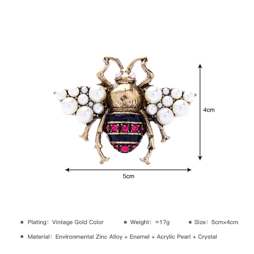Stilvolle Perlen Besetzt Süße Bienen brosche stifte