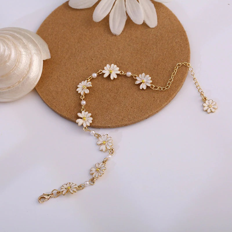 Süße Weiße Gänseblümchen Blumenschmucksammlung