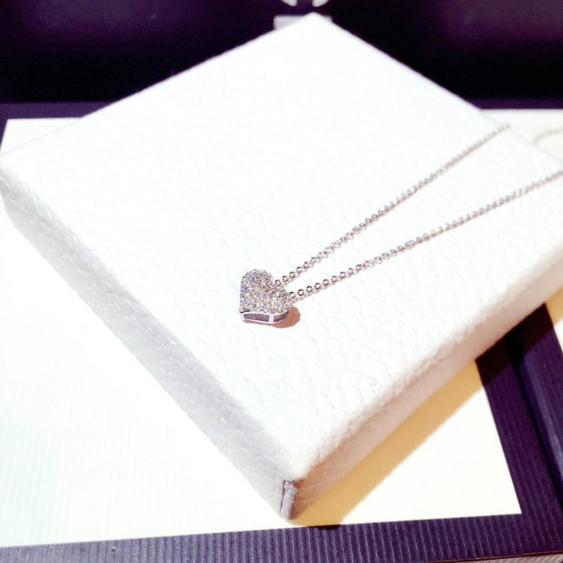 Süße Und Einfache Mini Funkelnde Herzkette