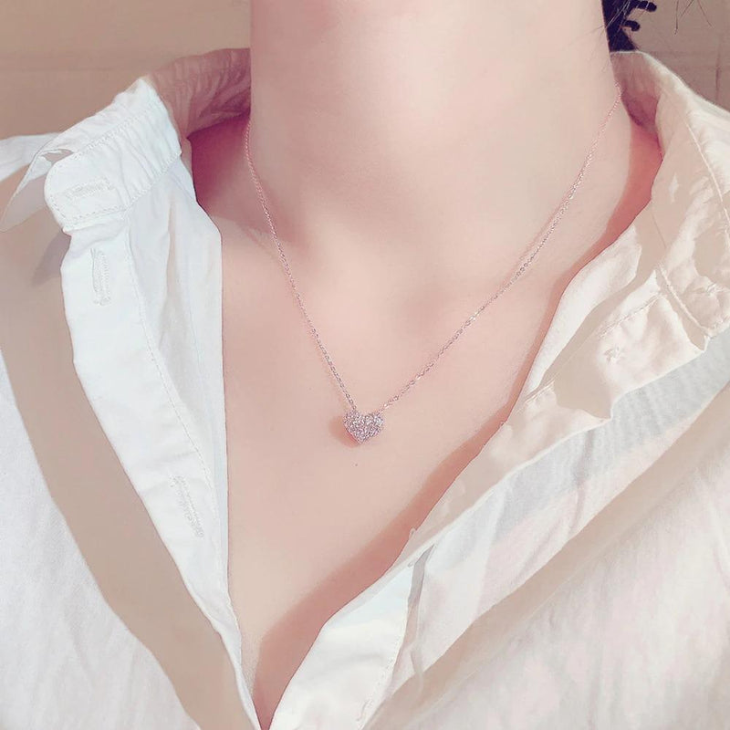 Süße Und Einfache Mini Funkelnde Herzkette