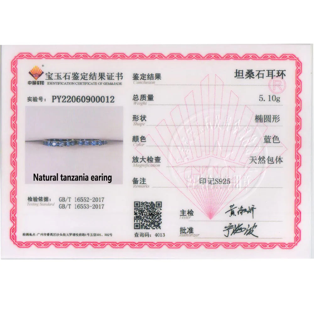 Echte blaue 3-4mm Edelstein Ohrringe aus 925er Sterlingsilber