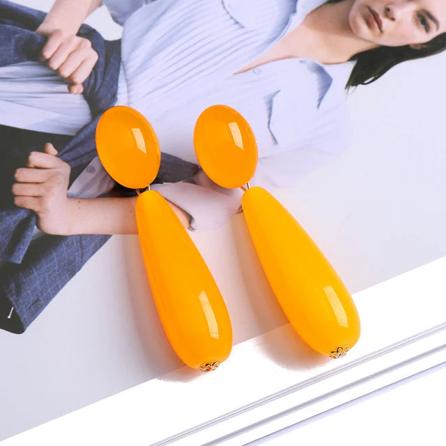 Glamouröse Harz Braut Hochzeitsschmuck für Frauen Trendige Luxusqualität Weibliche Ungewöhnliche Hängende Ohrringe Geschenk