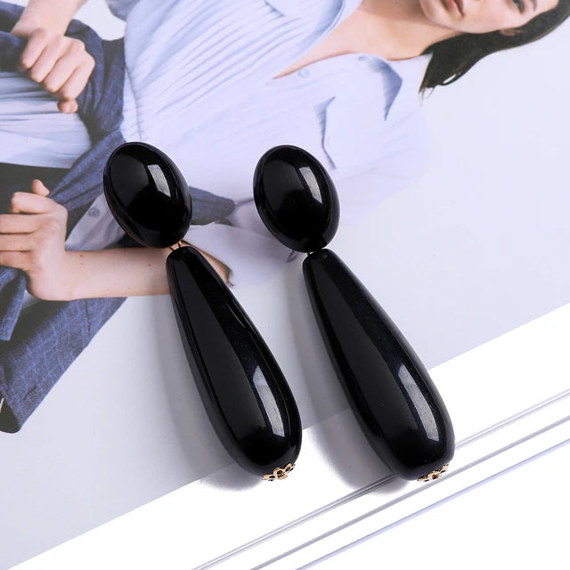 Glamouröse Harz Braut Hochzeitsschmuck für Frauen Trendige Luxusqualität Weibliche Ungewöhnliche Hängende Ohrringe Geschenk