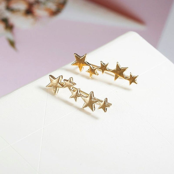 Winzige Atemberaubende Stars Stud Mode Ohrringe