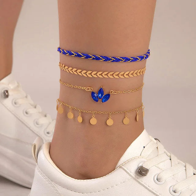 Bohemian Foot Jewelry for Women | Stylish Alloy Rope Anklets